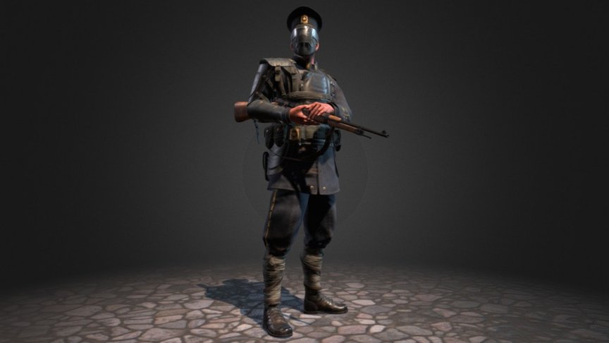 3D Character model created for our (http://studio.evozon.com) Steampunk project.