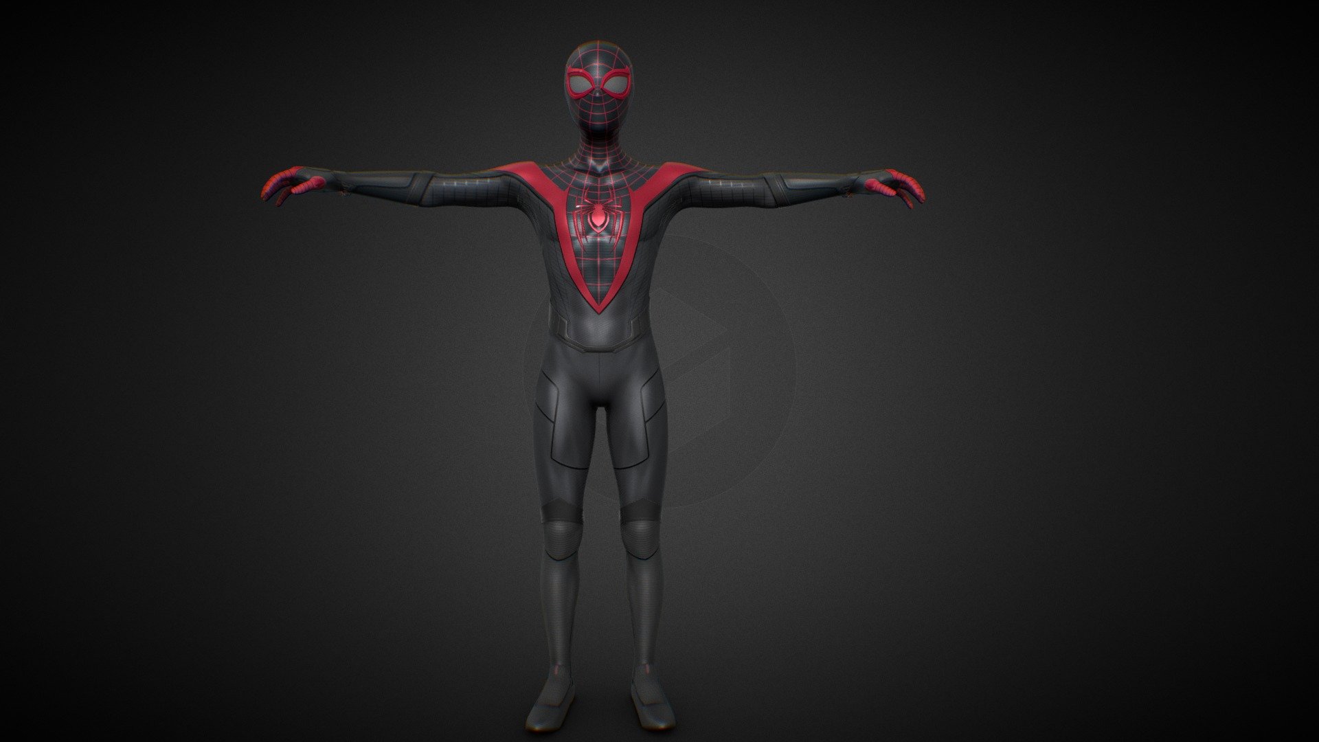 This it the highest quality miles morales 3d you will find online , it has animaton friendly topology,
has beautiful and detailed textures both game and cinematic ready

pbr type - metallic rough 4k