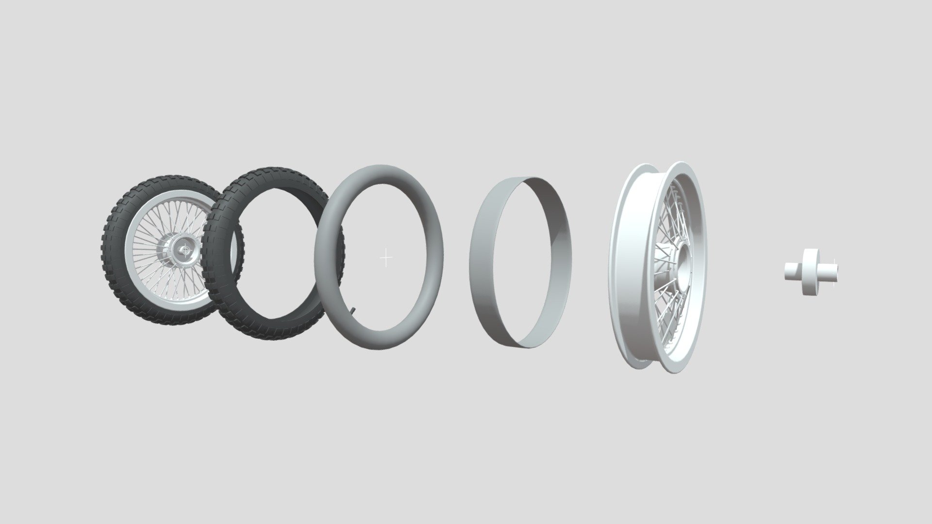 Wheel with elements made in SketchUp Pro 2021.