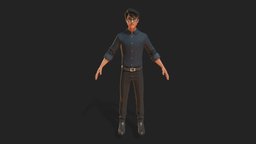 3D Character Young Boy boy, young, downloadable, cartoonstyle, cartoon-character, rigged-character, downloadable-model, character, modeling, cartoon, 3d, blender, model, human, rigged, blenderriggedmodels