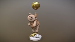 Cute Teddy Bear bear, cute, baby, teddy, kid, toy, balloon, pillow, puppet, doll, plush, furry, cute_character, animal