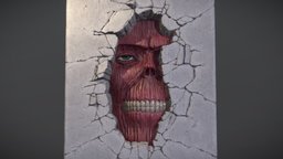 Wall Titan titan, damage, damaged, attackontitan, manga, attack-on-titan, 3dprint, anime, wall