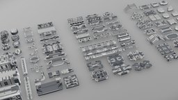Sci-Fi Greebles Collection II gadget, antenna, geometric, collection, panel, kitbash, greeble, scifi-spaceship, greebling, scifiobjects, greebles, scifiprops, scifimodels, scifi