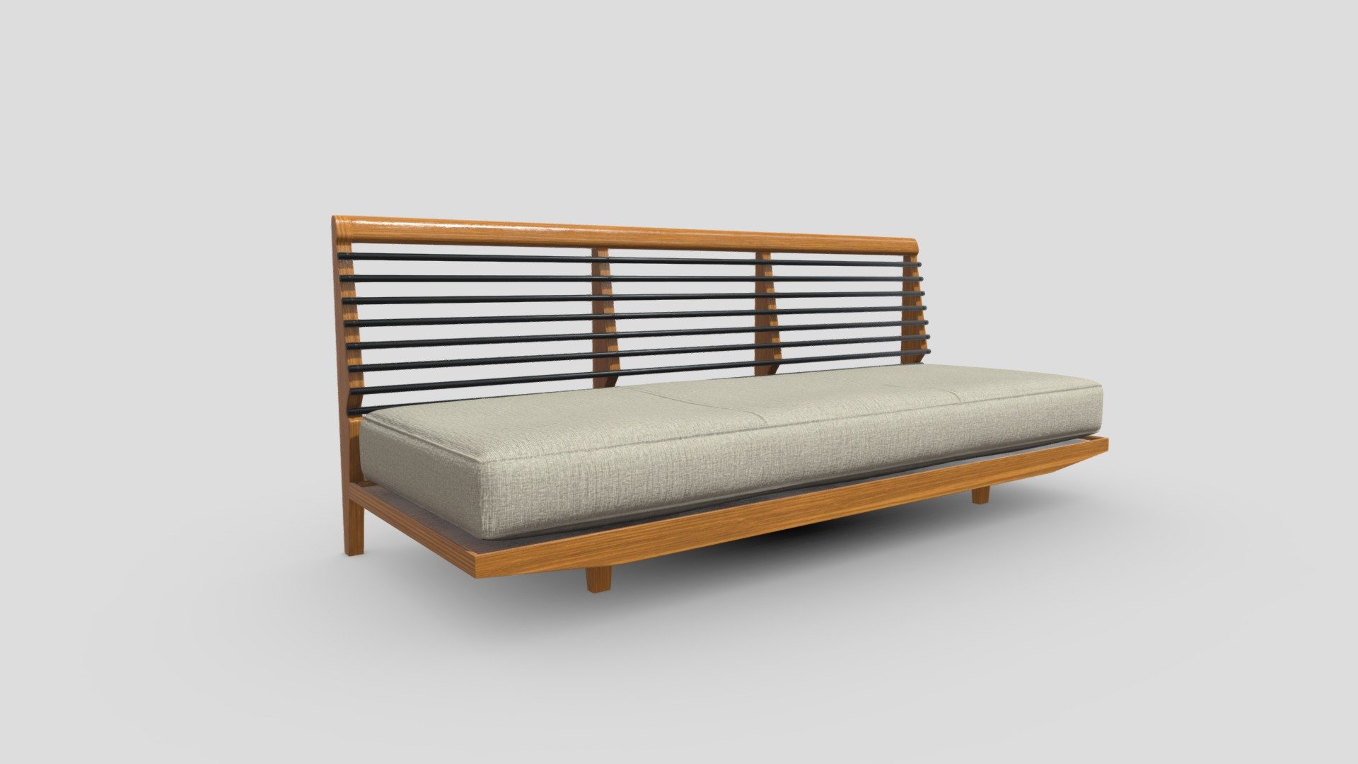 3d model of a mid-century modern-style sofa with beige fabric upholstery



Use: Game and architectural visualization ready

File formats included in zip file: .fbx

Download size: 57MB

Geometry: Triangles 60.1k, Vertices 30.3k

Materials: PBR (1)

Textures: 4K textures (5)

Image formats: png (5)

Made with Blender and Substance 3D Painter
