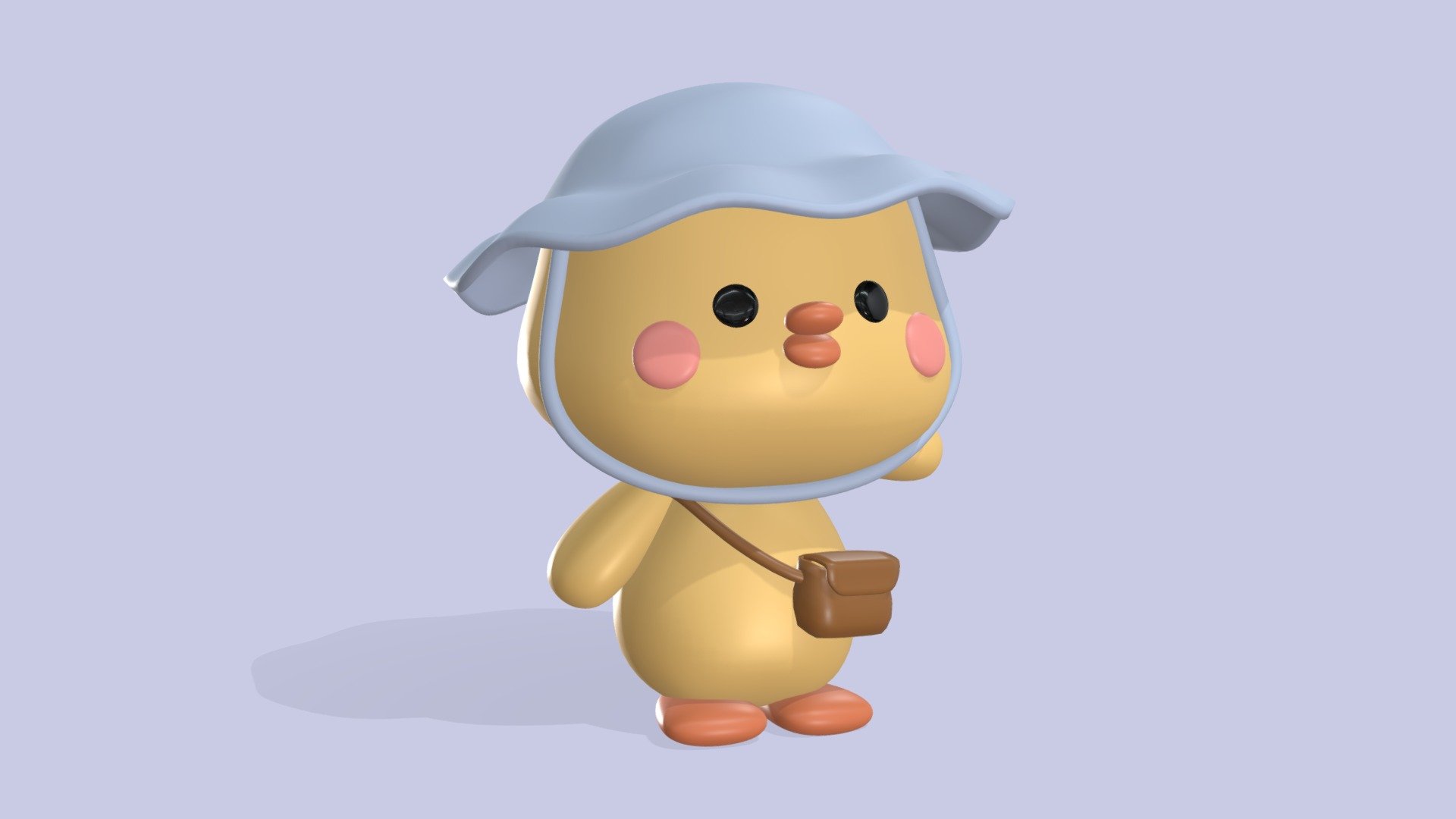 Low poly cute chick model with animation ♥