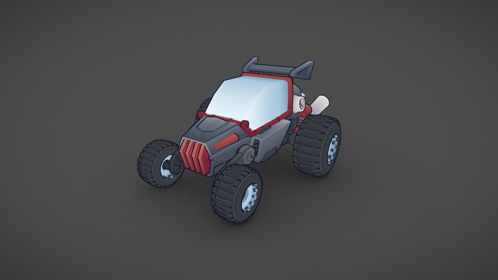 This incredibly cute and funny buggy recreates the atmosphere of fun and adventure.
The buggy consists of only 16,580 triangles, making it ideal for use in games and AR/VR applications.
Texture -UV mapping to gradient