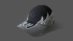 Legendary 6 Flame Hat / Yeezy Gap Balenciaga baseball, fashion, yeezy, gap, baseball-cap, kanyewest, balenciaga, substancepainter, substance, playboicarti, demna, legendary6