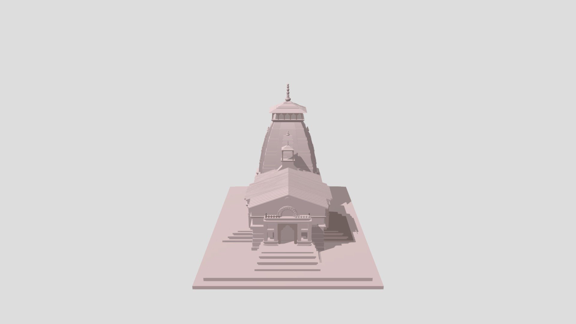 Kedarnath Temple 3d Print Model