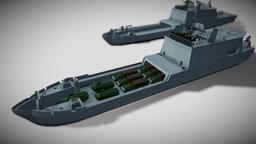 Light Amphibious Assault Warship v2 law, landing-ship, us-navy, assault-ship, military, helicopter, lha, lpd, kill-capture-destroy, light-amphibious-ship, us-marines-landing-ship, us-navy-ship