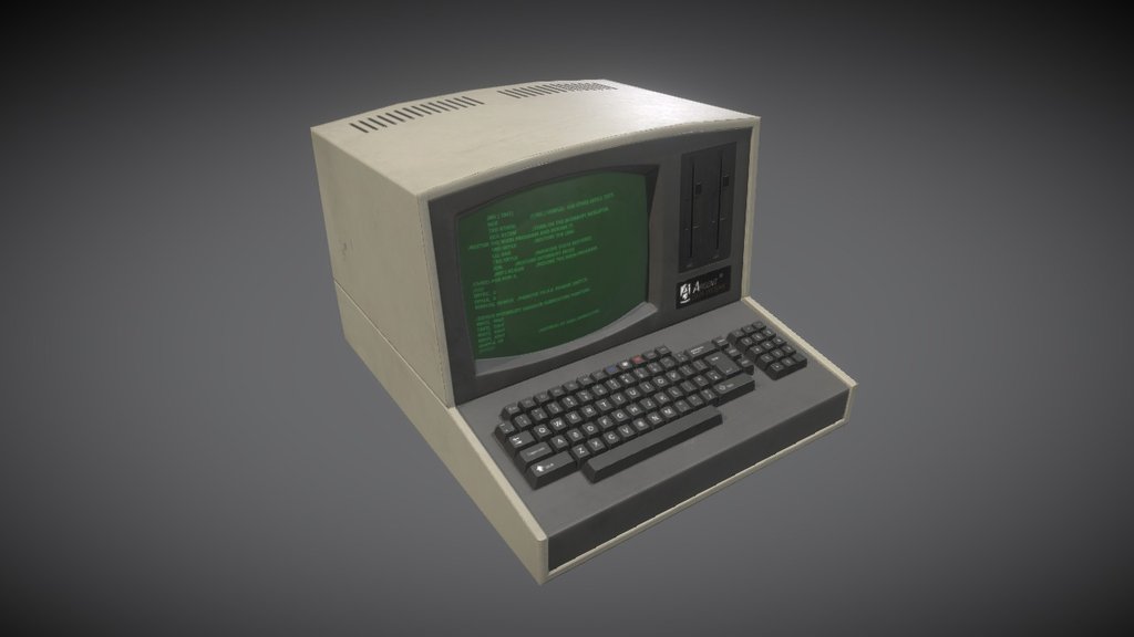 Low poly vintage pc model made using 3DS Max, Substance Designer and Photoshop CC.