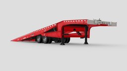 Truck Trailer truck, product, trailer, retopology, production, midpoly, marketplace, render, pbr, lowpoly