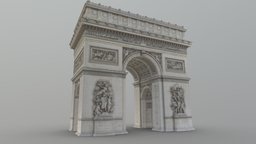 Arc de Triomphe - photogrammetry - 2024 Update france, paris, symbol, monument, historical, landmark, victory, highresolution, culturalheritage, celebration, napoleon, 19th-century, 16k, triomphe, photoscan, photogrammetry, asset, city, building, highpoly, arcdetriomphe