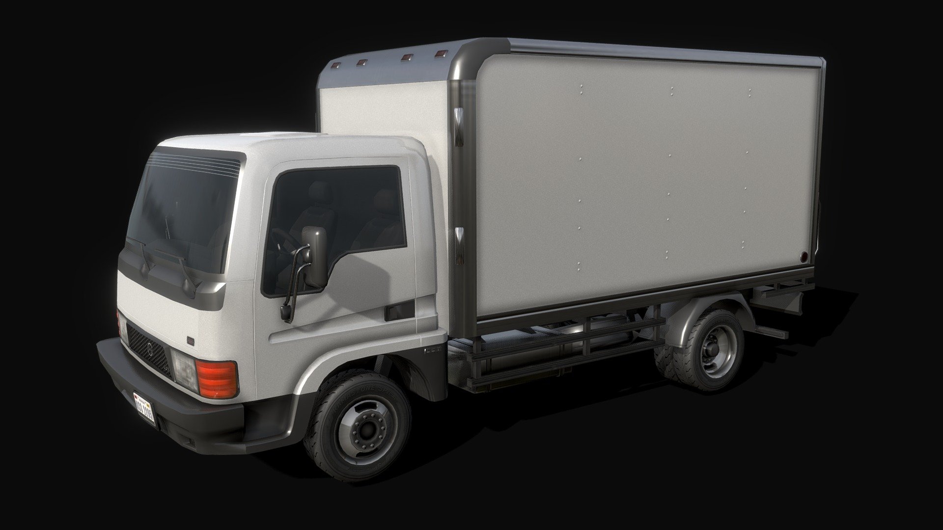 An improved version of my old model. Generic Japanese-made small-cabin truck. The design corresponds to the time period from 1990 to the late 2000s.
Update: New 3 ton cargo box, new wheels, materials and much more.

I unconditionally give you permission to use this model at your discretion, modify it or implement it into a digital product. Use the model as you see fit and have a nice day.