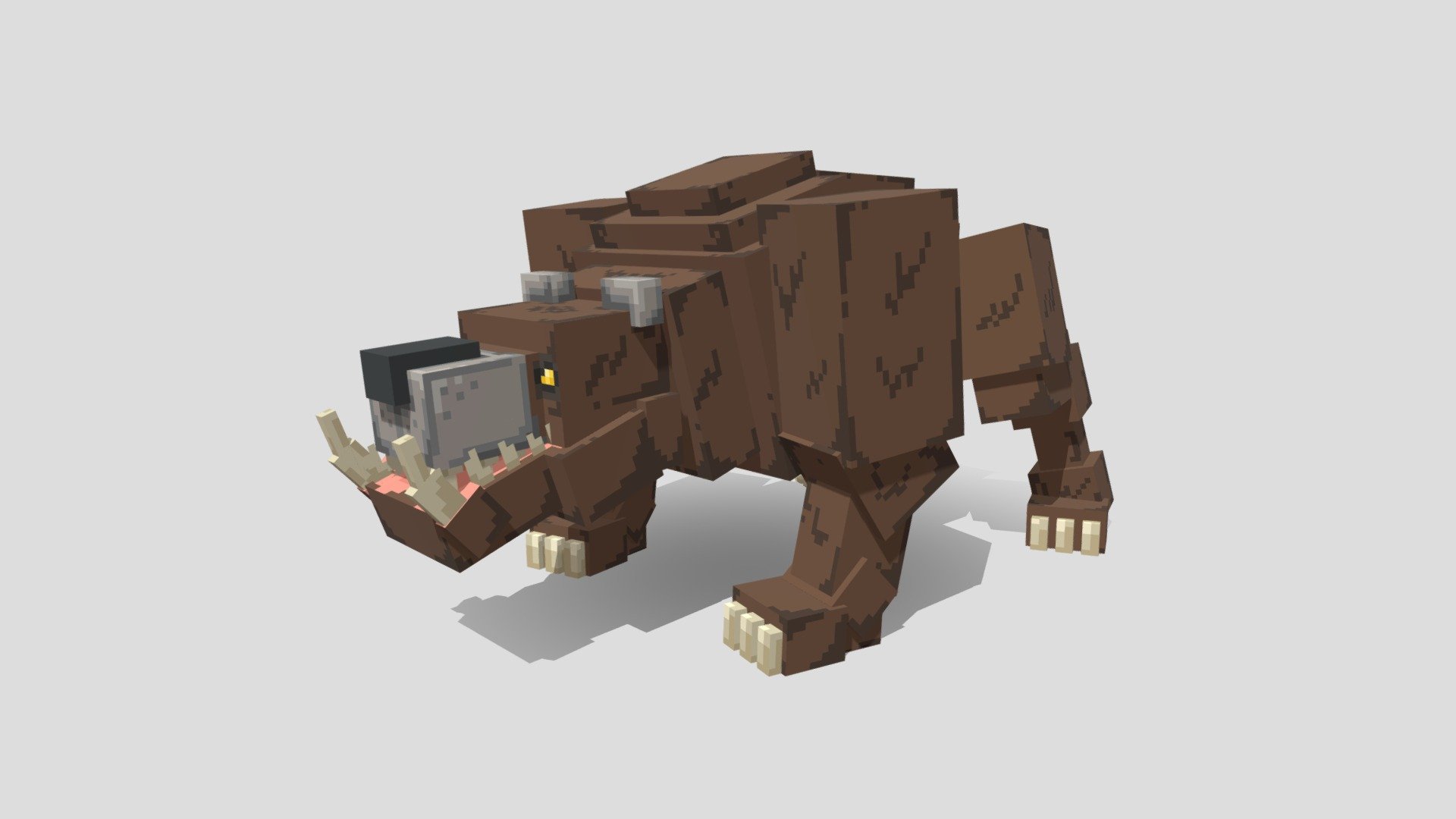 Were-Bear / Wolf Bear Beast ready for ModelEngine and Minecraft Bedrock. This Blockbench model works great as a custom Minecraft mob and has several animations to bring it to life.

Follow my work over at https://www.youtube.com/c/artsbykev where I create custom Minecraft models and teach you how to animate, texture and model your very own unique minecraft mobs using Blockbench.

This Animated Bear Wolf mob can be put on your Java Minecraft Server using ModelEngines. Customize your survival and rpg worlds with uniquely made 3D mobs and bosses.

Business Inquiries are sent to: business.artsbykev@gmail.com

Reach me via https://www.twitter.com/artsbykev
