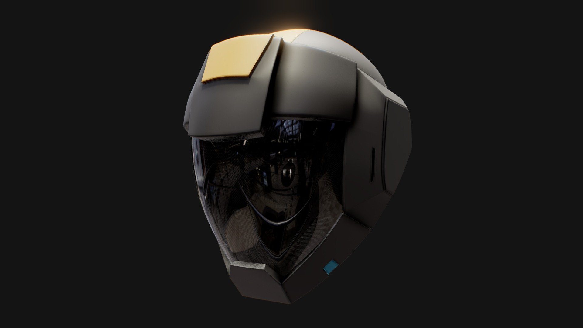 Helmet From Mobile Suit Gundam: Hathaway's Flash (機動戦士ガンダム 閃光のハサウェイ, Kidō Senshi Gandamu: Senkō no Hasauei).
Worn by Hathaway Noa (Mafty Navue Erin) (ハサウェイ・ノア（マフティー・ナビーユ・エリン）, Hasawei Noa (Mafutī Nabīyu Erin)).

Blender, Substance Painter.