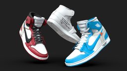 Jordan 1 Off White Triple Pack shoe, one, style, leather, white, high, fashion, three, off, pack, foot, collection, retail, footwear, chicago, sole, bundle, jordan, unc, apparel, 1