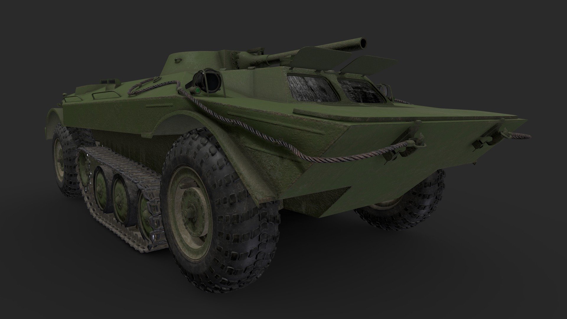 Soviet experimental wheeled-tracked infantry fighting vehicle.
Советская опытная колёсно-гусеничная боевая машина пехоты.