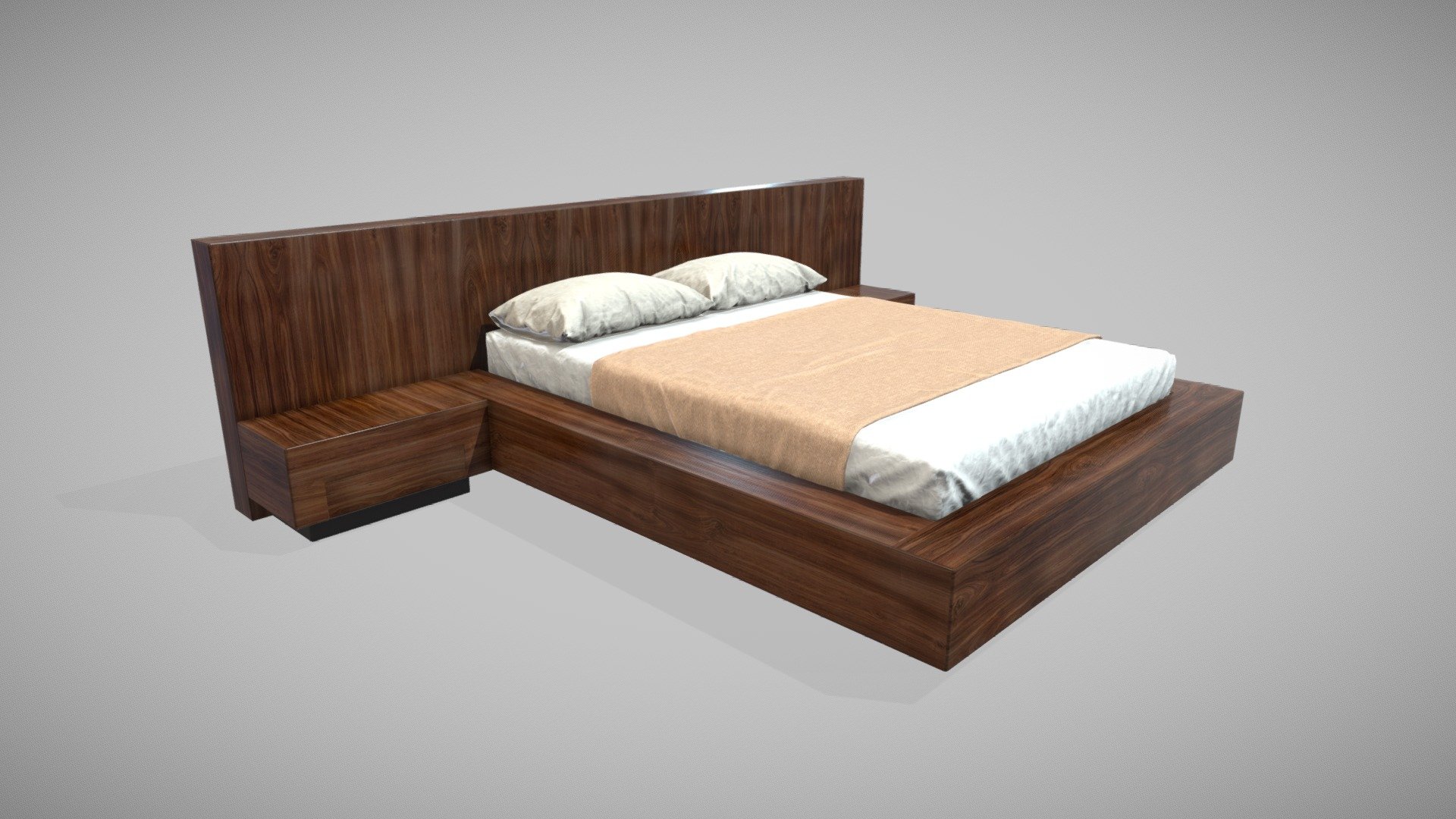This is a 3D model of a Bed with Wooden Headboard




Made in Blender 3.x (PBR Materials) and Rendering Cycles.

Main rendering made in Blender 3.x + Cycles using some HDR Environment Textures Images for lighting which is NOT provided in the package!

What does this package include?




3D Modeling of a Bed with Wooden Headboard

4K Textures (Base Color, Normal Map, Metallic ,Roughness, Ambient Occlusion)

Important notes




File format included - (Blend, FBX, OBJ, GLB, STL)

Texture size - 4K

Uvs non - overlapping

Polygon: Quads

Centered at 0,0,0

In some formats may be needed to reassign textures and add HDR Environment Textures Images for lighting.

Not lights include

No special plugin needed to open the scene.

If you like my work, please leave your comment and like, it helps me a lot to create new content. If you have any questions or changes about colors or another thing, you can contact me at we3domodel@gmail.com