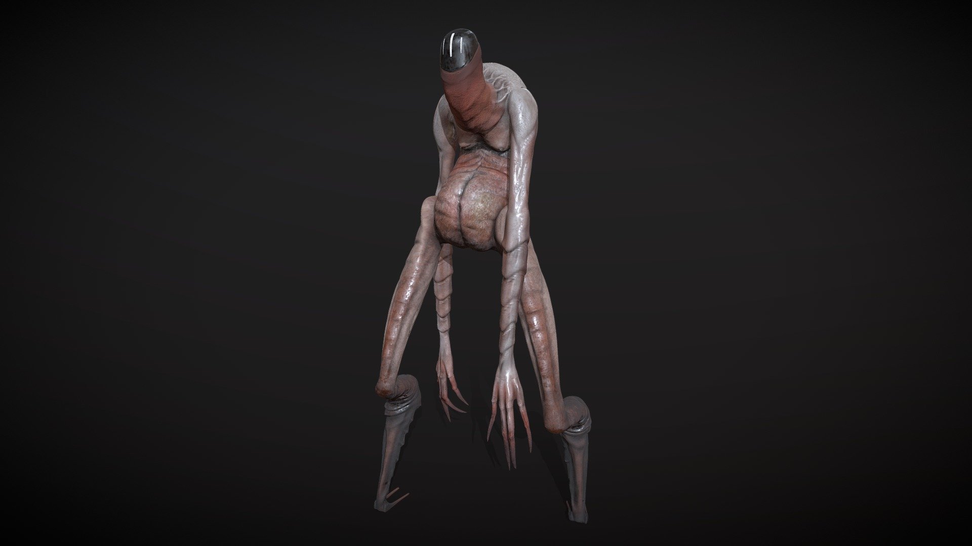 This tall and thin horror creature half human half cockroach is my final project that I put a lot of love and kindness from the beginning to the final step and im so happy with the result! 
All the model including the textures are made by me, hope you like it! <3

You can download this model with all the textures included, and of course, if you have any doubt feel free to send me a message!! ^^

Modeled with Zbrush. Textured in substance painter.
Realized in Animum 3D Advanced School.

💜 The Time-lapse process of modeling is now in my youtube channel, go check! https://www.youtube.com/watch?v=aOI7EUvviqQ&amp;t=238s

❤️ Visit all my links for more works: https://linktr.ee/yukitori

2D Image Reference: https://www.pinterest.es/pin/66850375711305559/


