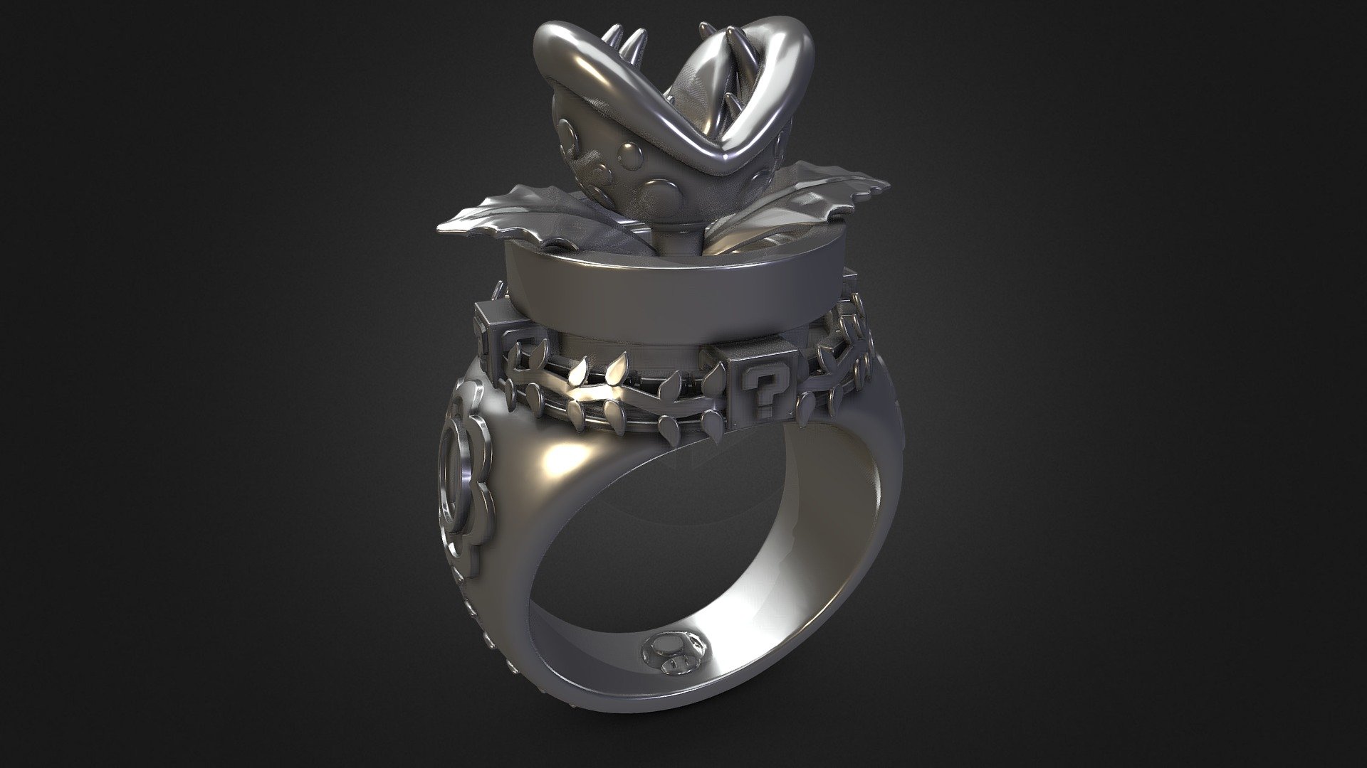 Mario bros inspired ring