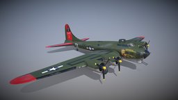 B17 Bomber "Midland Dime" ww2, bomber, maya2019, substance-painter, plane
