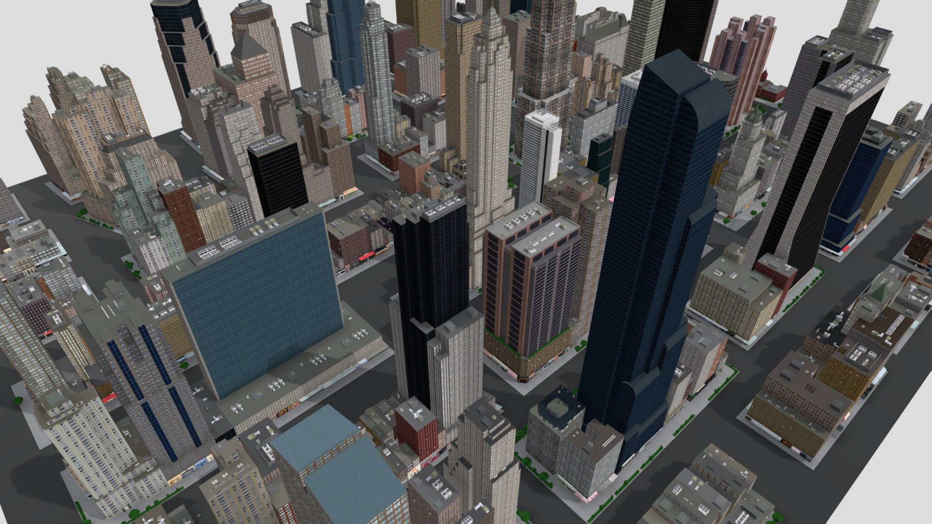 44 low-poly city block models perfect for projects like games and VR. The models have been based on New York City and include famous landmarks like the Empire State Building, Plaza Hotel, and others. Be sure to switch the sketchfab viewer to HD textures.