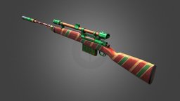 M1903 Rifle Christmas Theme rifle, christmas, weapon, gameasset