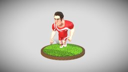 Football Player Run football, footballplayer, substancepainter, maya, lowpoly, gameasset, zbrush, characterdesign, mixamoanimation