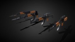 AK Rifle: Customizable rifle, assault, night, sight, ak, 47, assault-rifle, 74, customizable, gun, ak47, war, night-sight