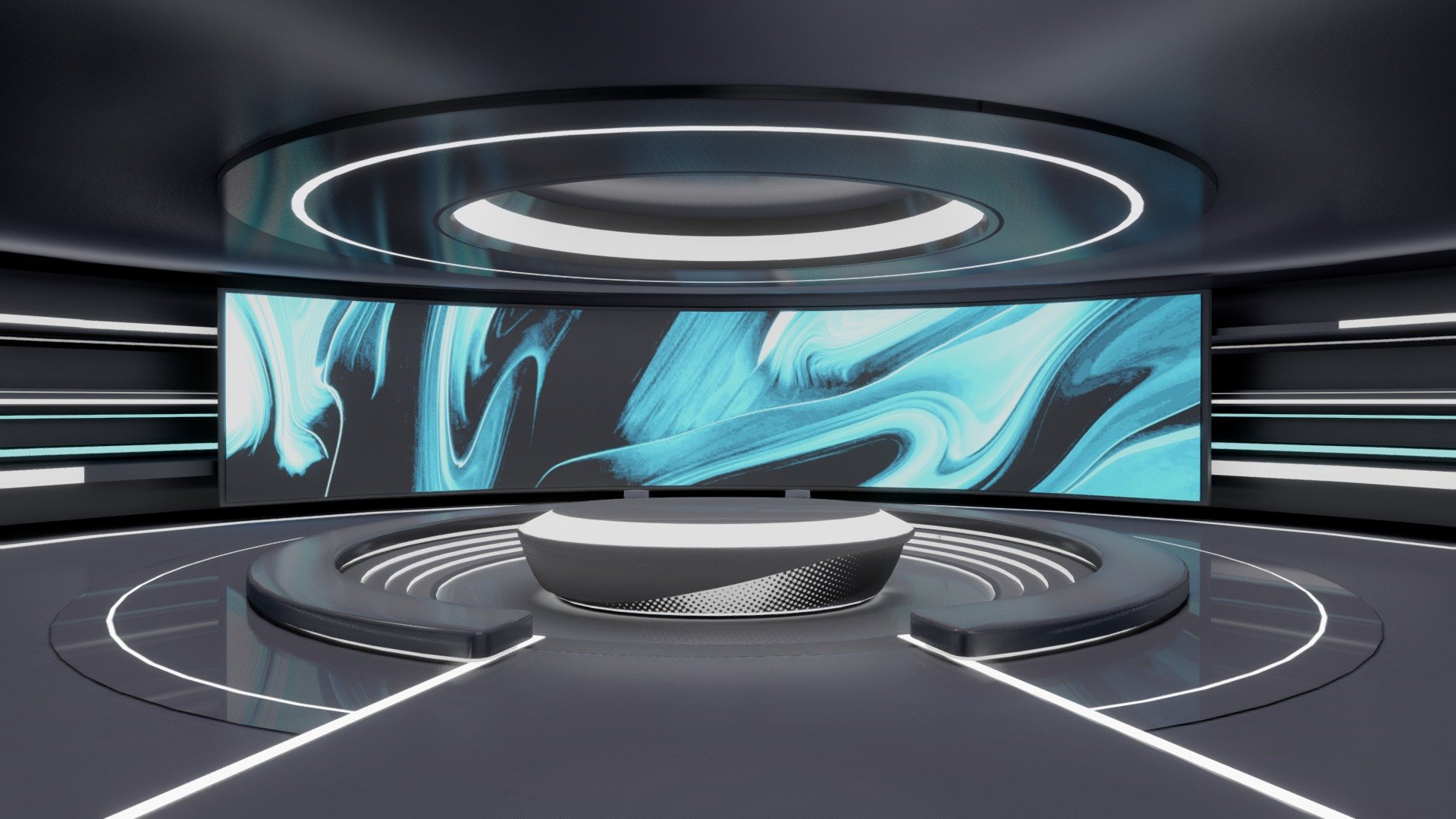 News studio designed for live broadcasting, with a wide background screen on which you could put any content on it. Ready for all kinds of live news broadcasting.




Scaled in real world dimensions

Hi-res textures baked
