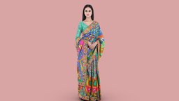 3d Human Model 6 with eastern wear fashion, 3dscanning, bride, 3d-3d-model-3d-scan, fashion-design3d, fashion-style, 3dscan, 3d-character