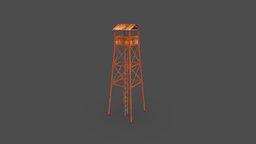 Wooden Watchtower watchtower, army, medieval, game-ready, unrealengine, outpost, game-asset, architecture, military, noai