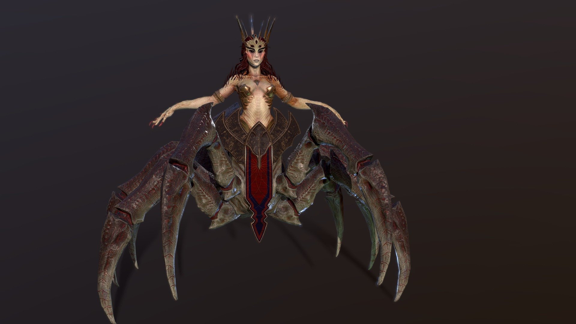 Whit a good animation this model could be an awesome enemy for a game. Manual topology keep a low tris count, so is ideal if you want to save resources in your game.

Made in Zbrush, and textured in PBR with Painter.

Please ask me if you want the original files.
Uvs are clear and the textures are easy to modify even in Photoshop if you want to create color variants or add some details.
If you don't know or you want something more complex, please tell me.

27k tris 

2 UVsets