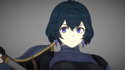 Iris for VRChat mace, toonshader, vrchat, maya, girl, anime, knight, liltoon