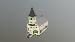 St Paul's Church catholic, new, fbx, game-ready, game-asset, blender3dmodel, skylines, church-architecture, bern, citiesskylines, low-poly, asset, game, blender, lowpoly, blender3d, cities-skylines, church, newbern, noai