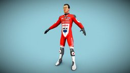 MotoGP Racer - Low Poly biker, motorsport, gamemodels, mobilegames, motogp, gamemodel-gamecharacter, low-poly, lowpoly, racing