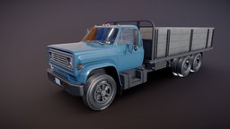 Vintage flatbed truck truck, traffic, highway, road, dirty, snowrunner