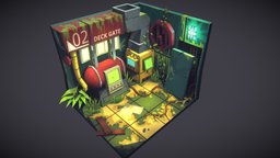 Laboratory 51 plant, planet, plants, system, gadget, platform, fun, laboratory, 3dcoat, cartoon, 3d, blender, art, texture, blender3d, gameart, low, poly, fantasy, environment