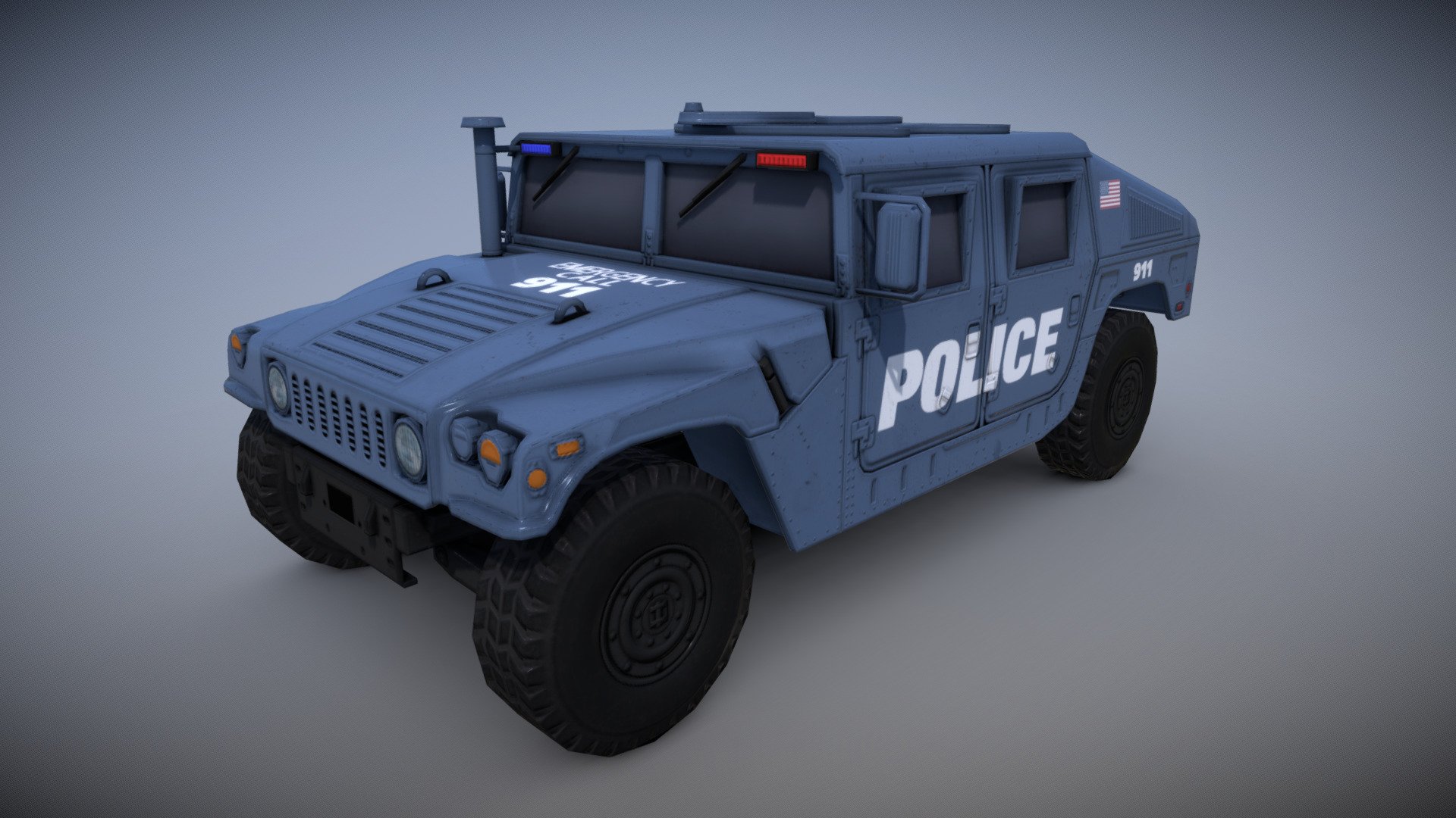 Humvee M1045 BLUE POLICE
Low-Poly model for the game and VFX

Want to buy a model? Write to DBrepair@yandex.ru