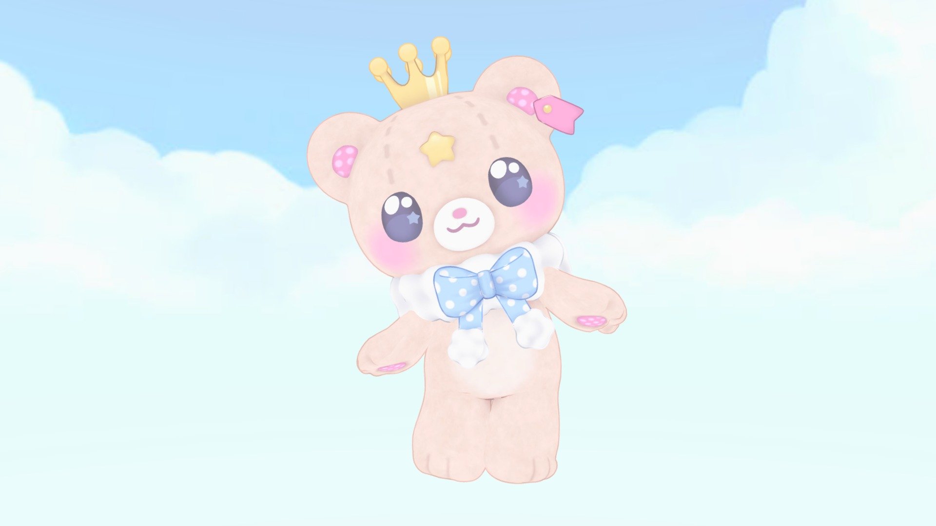 This was a commission for vtuber Hoshi Yumekawa! The cutest teddy bear ever! 

-Modelling and rigging done in Blender
-Textures done in Substance Painter
-Animation is a mix of Mixamo and Blender