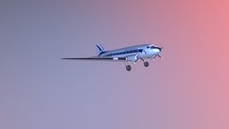 Air France DC3 - Airplane france, flying, propellers, fly, air, plane