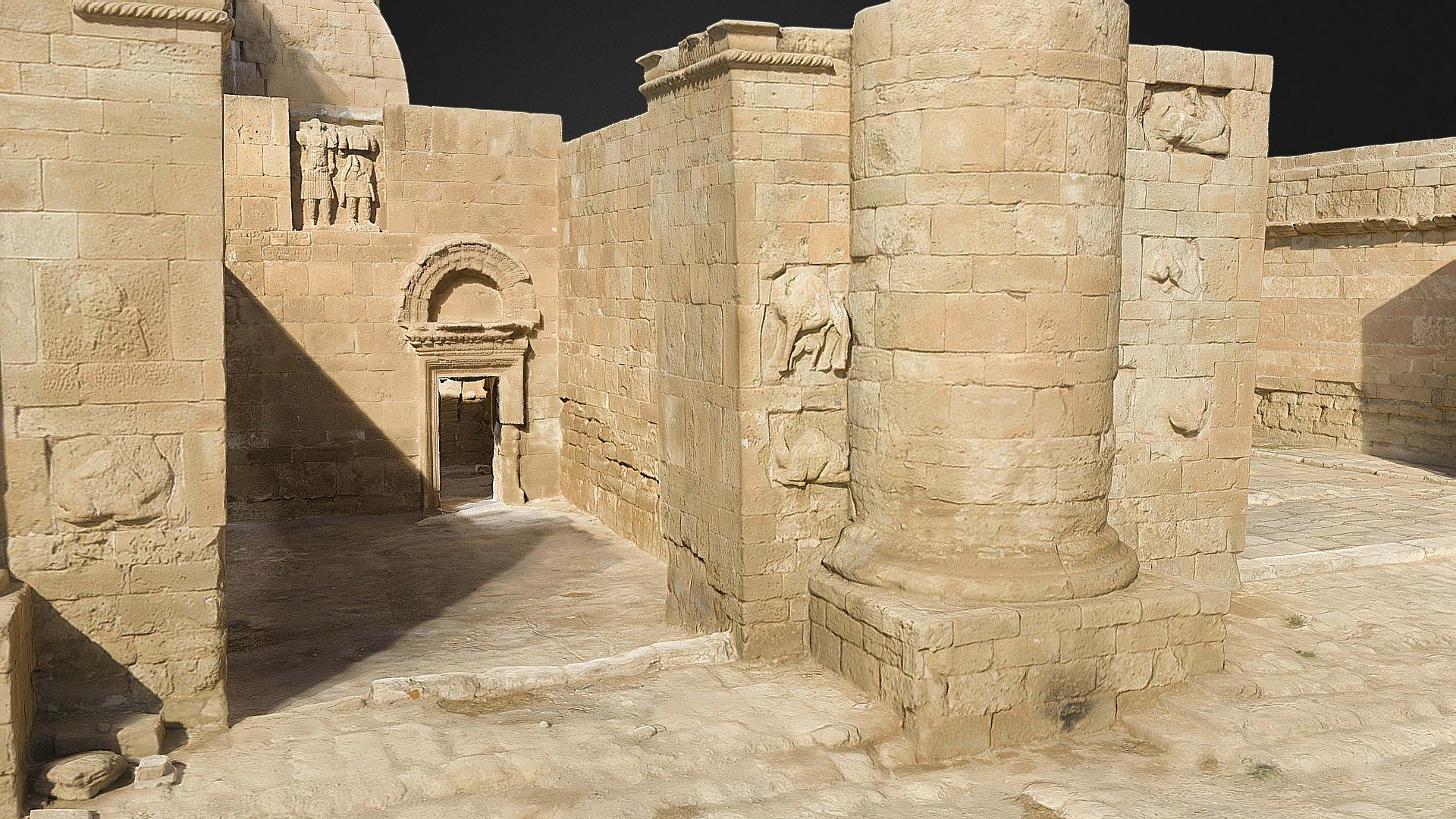3D model of the temple of Allat in Hatra - Iraq. www.atsenterprise.com