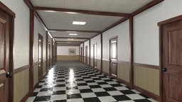Building Hallway office, scene, hotel, apartment, business, hallway, vr, corridor, game-ready, virtual-reality, building, interior, backrooms, jimbogies
