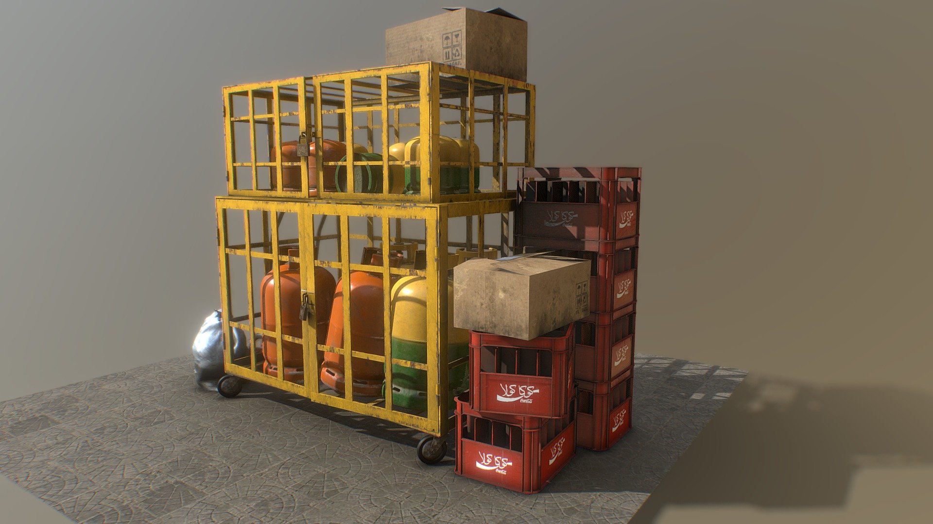 Unlock the essence of industrial charm with our stunning 3D model featuring a propane bottle cage, meticulously crafted and rendered using Blender's powerful Cycles engine. Elevate your projects with the sleek design and impeccable detail of this essential industrial element.
 Whether you're designing industrial environments, creating product visualizations, or adding detail to your scenes, this 3D model is a versatile asset that will elevate your work to new heights. Purchase now and experience the perfect fusion of form and function in your projects.https://hichamsvr.artstation.com/


