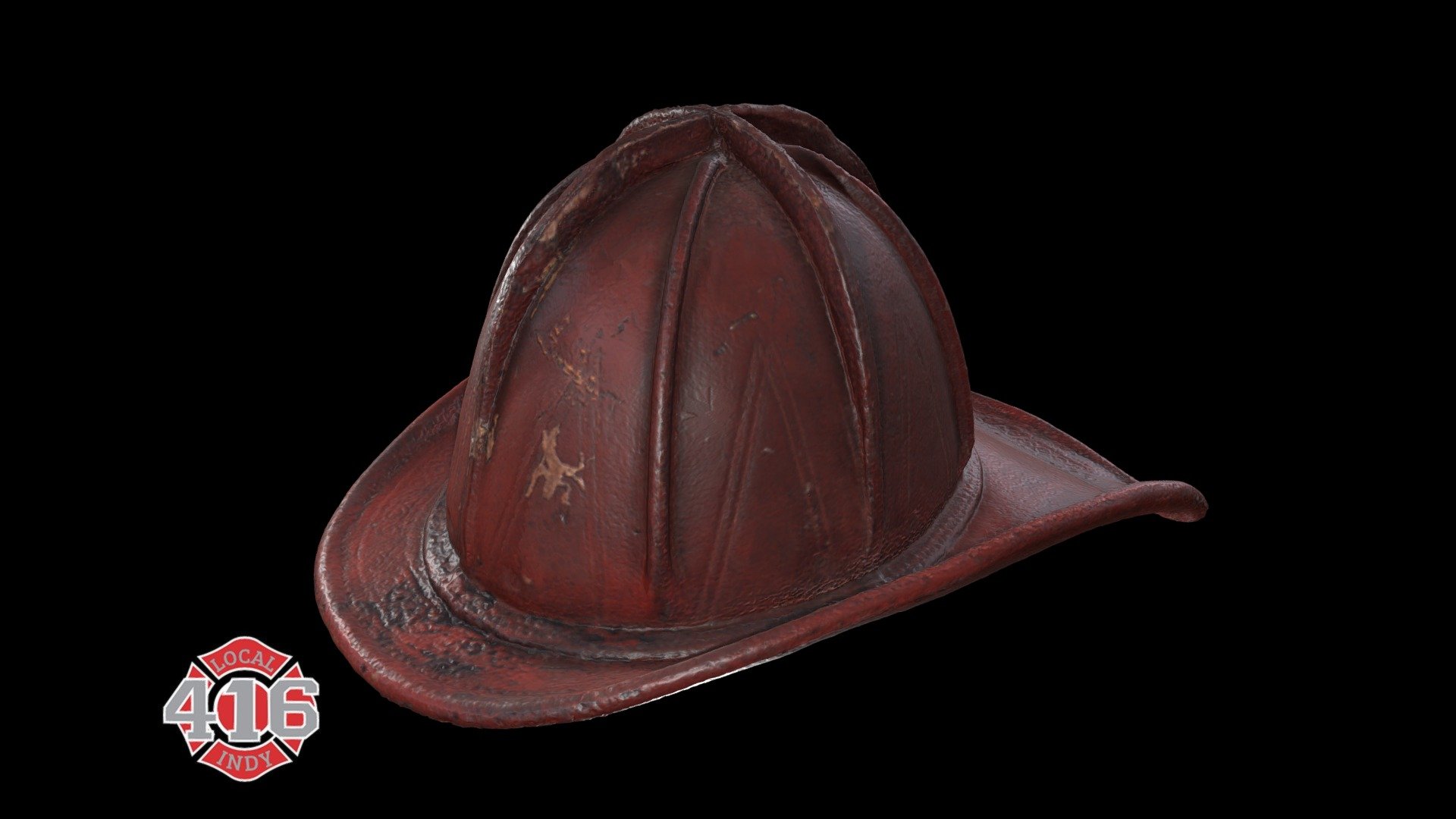 One of the oldest helmets in our collection, Many photos from the 1920's seemed to be leather and did not have shields on the front indicating what company it was from. Circa 1920's. Leather Helmet, is apart of the Indianapolis Fire Fighters Museum collection.

This item was 3D scanned using a Creaform Go Scan 50.

For more information about this object, feel free to visit: https://www.visitindy.com/indianapolis-firefighters-museum-historical-society

For more information about the 3D Digitization Program at IUPUI visit: https://www.ulib.iupui.edu/digitalscholarship/3ddig