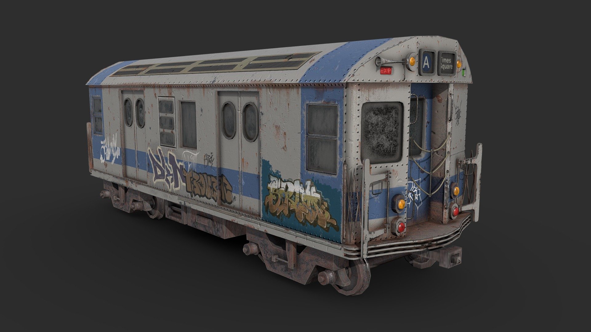 Low poly and photorealistic subway train, perfect for game environments.




File format: FBX, OBJ, MAX, BLEND

Triangles: 42.552

Textures: 4K, 2K (Albedo, Normal, Metallic, Roughness, AO) 

Real-world scale

