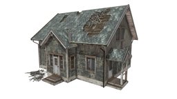 Haunted House abandoned, games, villa, sci, ready, haunted, props, abandonned, 3d-model, ue, horrorgame, props-assets, abandoned-building, house-model, hauntedhouse, abandoned-house, game, 3d, blender, house, 3dmodel, village, horror, noai