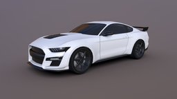 Ford Mustang LowPoly mustang, camaro, ford, muscle, urban, sportcar, vehicle, racing, car
