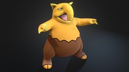 Drowzee Pokemon cute, pokemon, drowzee, creature, stylized