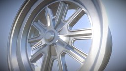 GT500 Wheel wheel, mustang, rim, eleanor, low-poly-blender